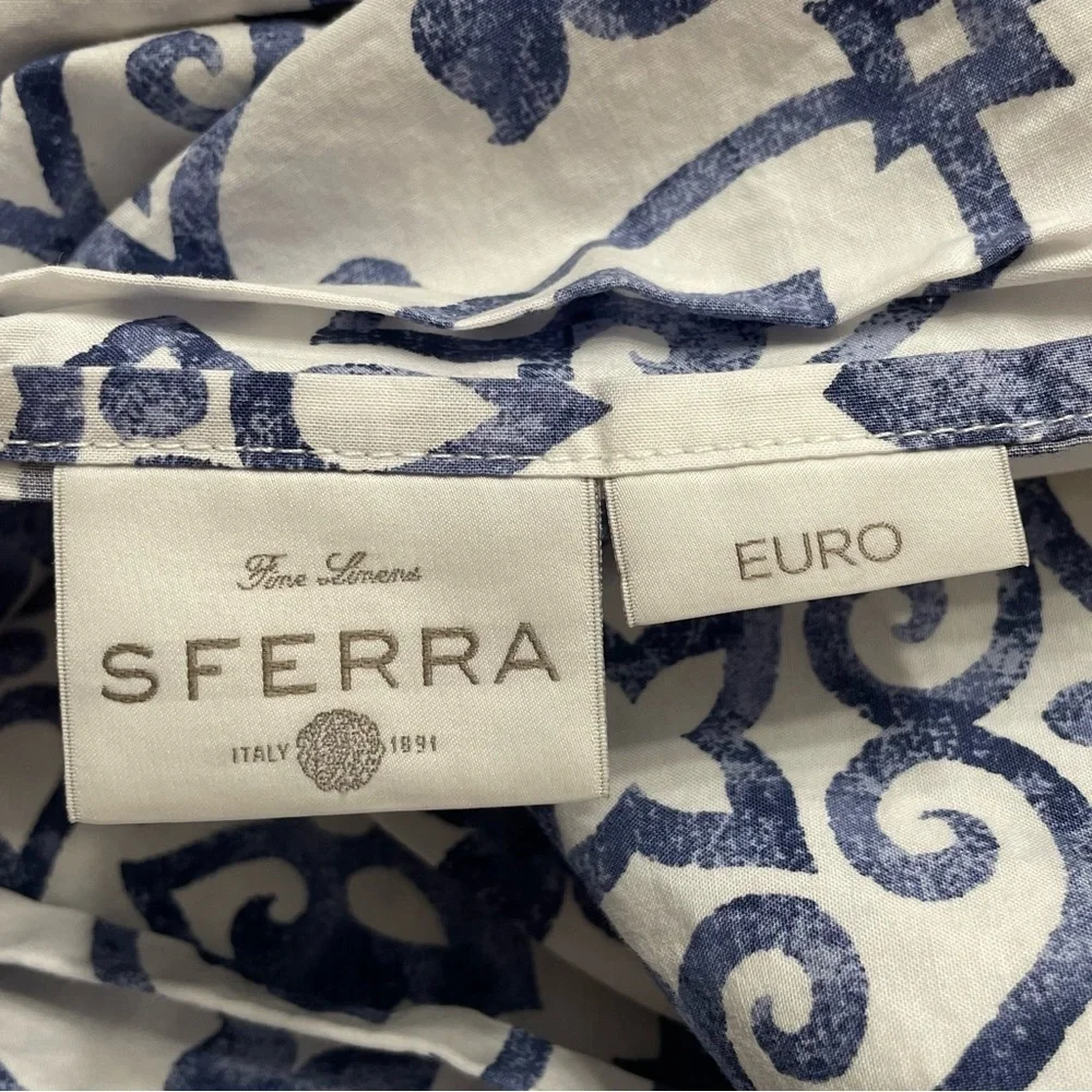 SFERRA Millbrook Euro Sham Egyptian Cotton Color Storm